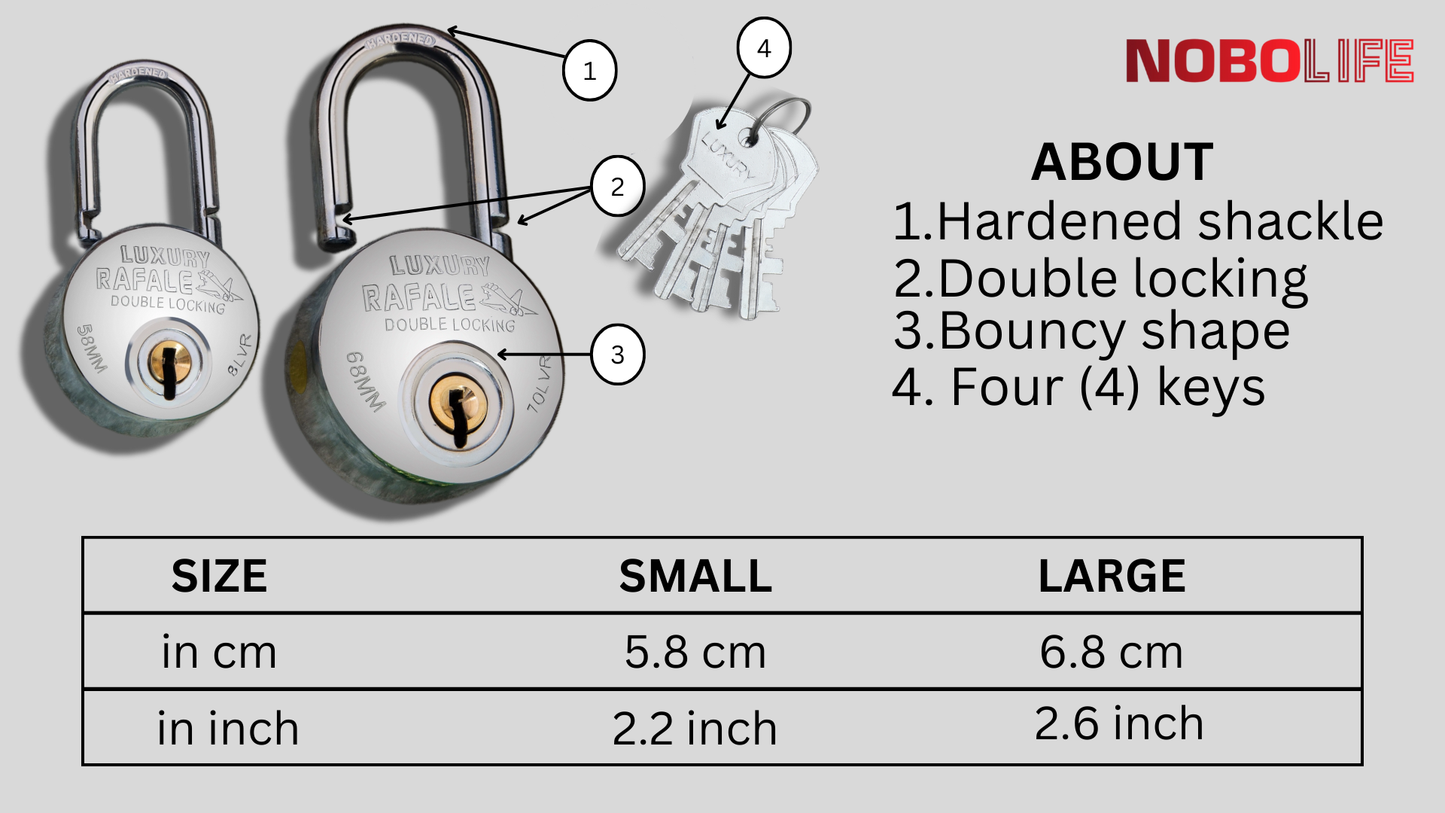 LUXURY RAFALE Padlocks (Pack of 2)