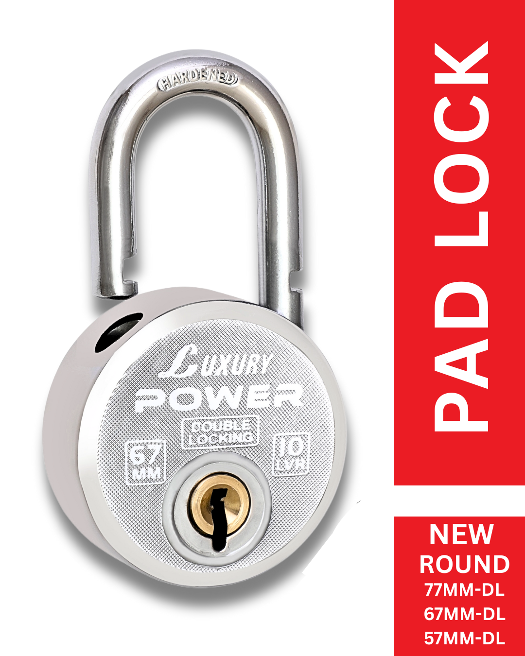 LUXURY POWER | Heavy-Duty | 10 Steel-levers | Padlock (Packs of...