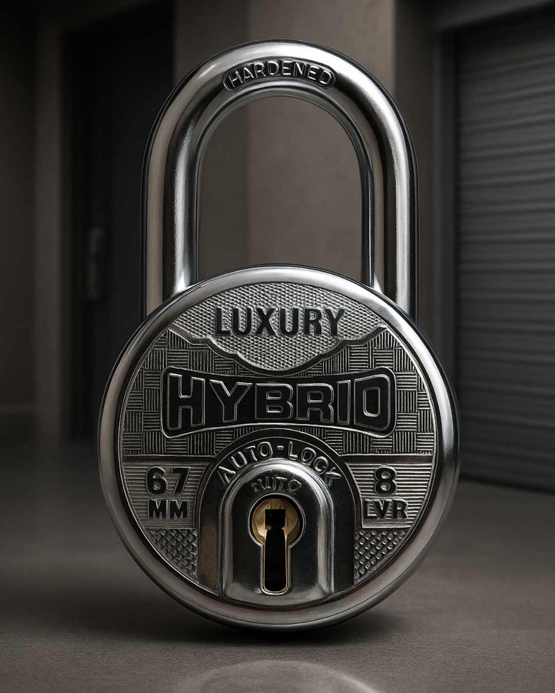 Luxury Hybrid | Push-Lock | 8-Steel Lever | 8-Keys | Padlock (Pack of 2)..