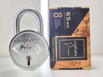 LUXURY PRIME | 8-Lever | Hardened Shackle | 10-Keys |  Padlock (Packs of 2)