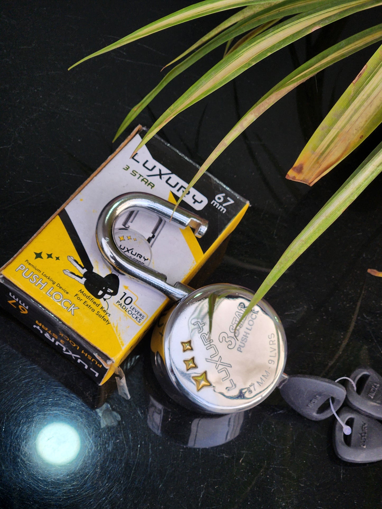 LUXURY 3 STAR | Auto-lock | 9 Steel Levers | Padlock (Packs)...