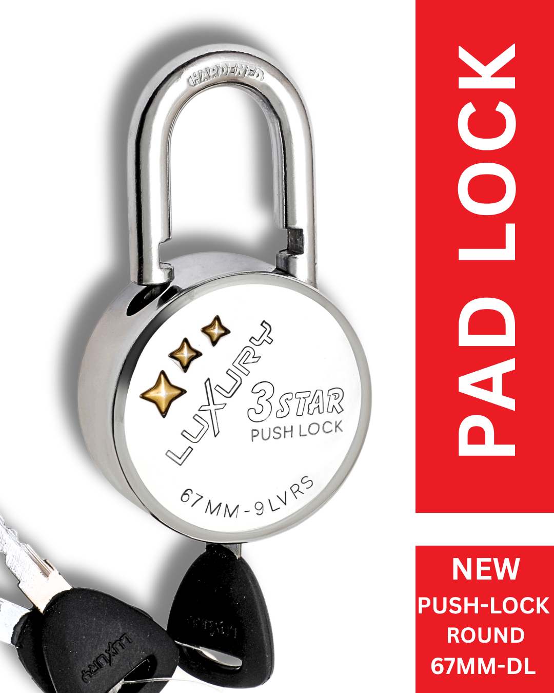LUXURY 3 STAR | Auto-lock | 9 Steel Levers | Padlock (Packs)...