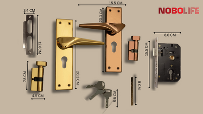 LIVIK PVD- 2 MORTISE LOCKS