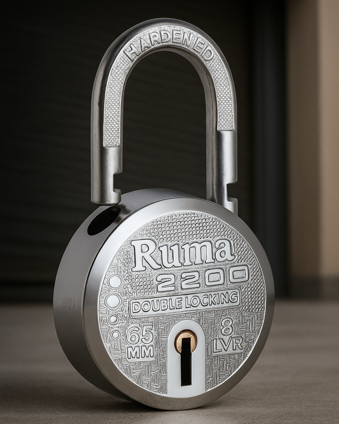 RUMA 2200 | 8 Levers | Hardened Shackle | Double Locking | Padlock (Pack of 2)