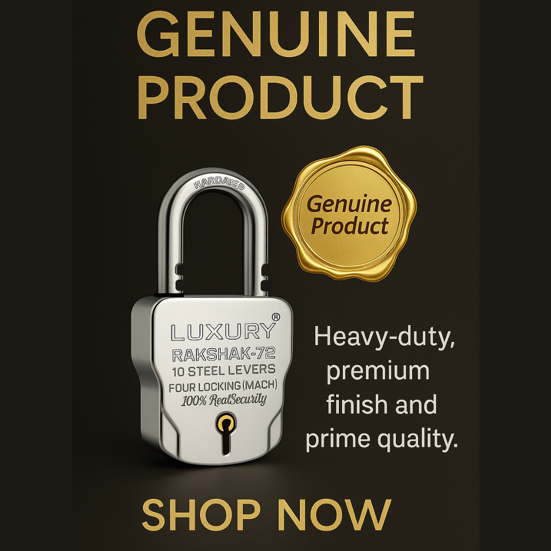 LUXURY RAKSHAK® | 4-Locking | Steel Body | 10 levers | Padlock (Pack of...