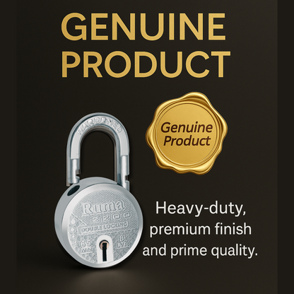 RUMA 2200 | 8 Levers | Hardened Shackle | Double Locking | Padlock (Pack of 2)