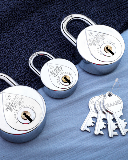 LR RAAMI® PREMIUM | Hardened Shackle | 10-8 Steel-Levers | Padlock