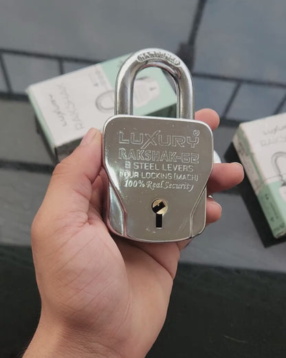 LUXURY RAKSHAK® | 4-Locking | Steel Body | 10 levers | Padlock (Pack of...