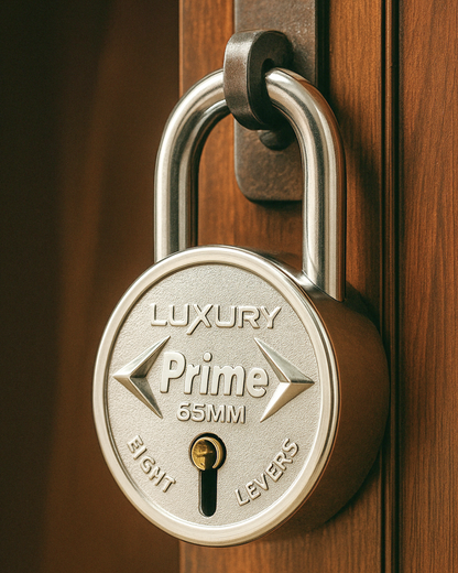 LUXURY PRIME | 8-Lever | Hardened Shackle | 10-Keys |  Padlock (Packs of 2)