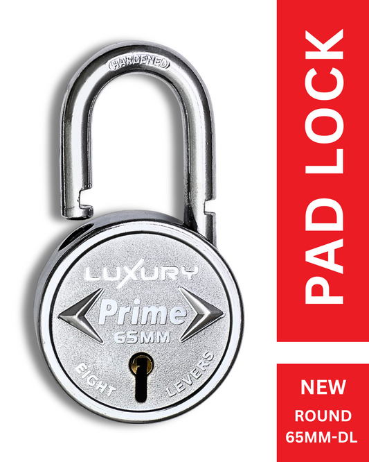 LUXURY PRIME | 8-Lever | Hardened Shackle | 10-Keys |  Padlock (Packs of 2)